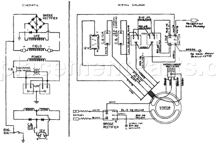 Page F Diagram and Parts List for 9483-0 G1600 Briggs and Stratton Generator